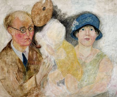 Portrait of the Painter Marcel Gromaire and His Family by Tadeusz Makowski